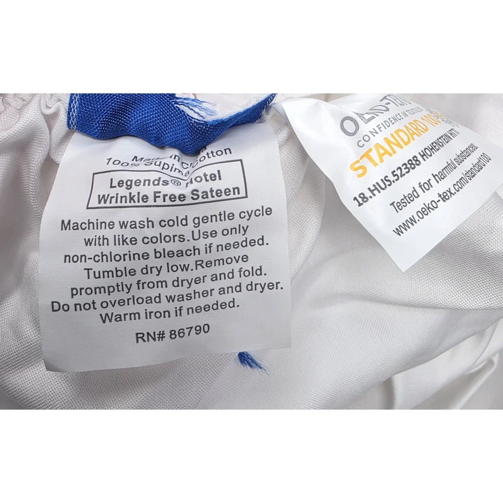 The Company Store Legends Hotel King Fitted Sheet White Supima Cotton Sateen